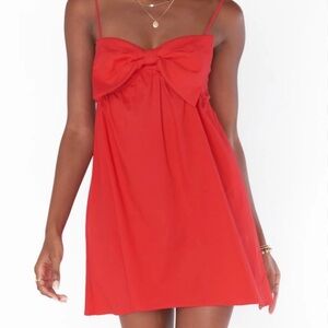 Show Me Your Mumu Red Bow Dress